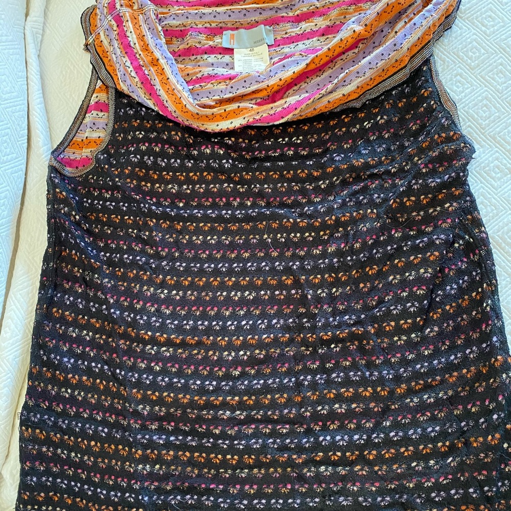 MISSONI COWL NECK SLEEVELESS TOP
